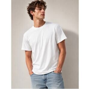 Jason Wu Mens White Heavyweight Cotton Crewneck Short Sleeve T-Shirt Size Large